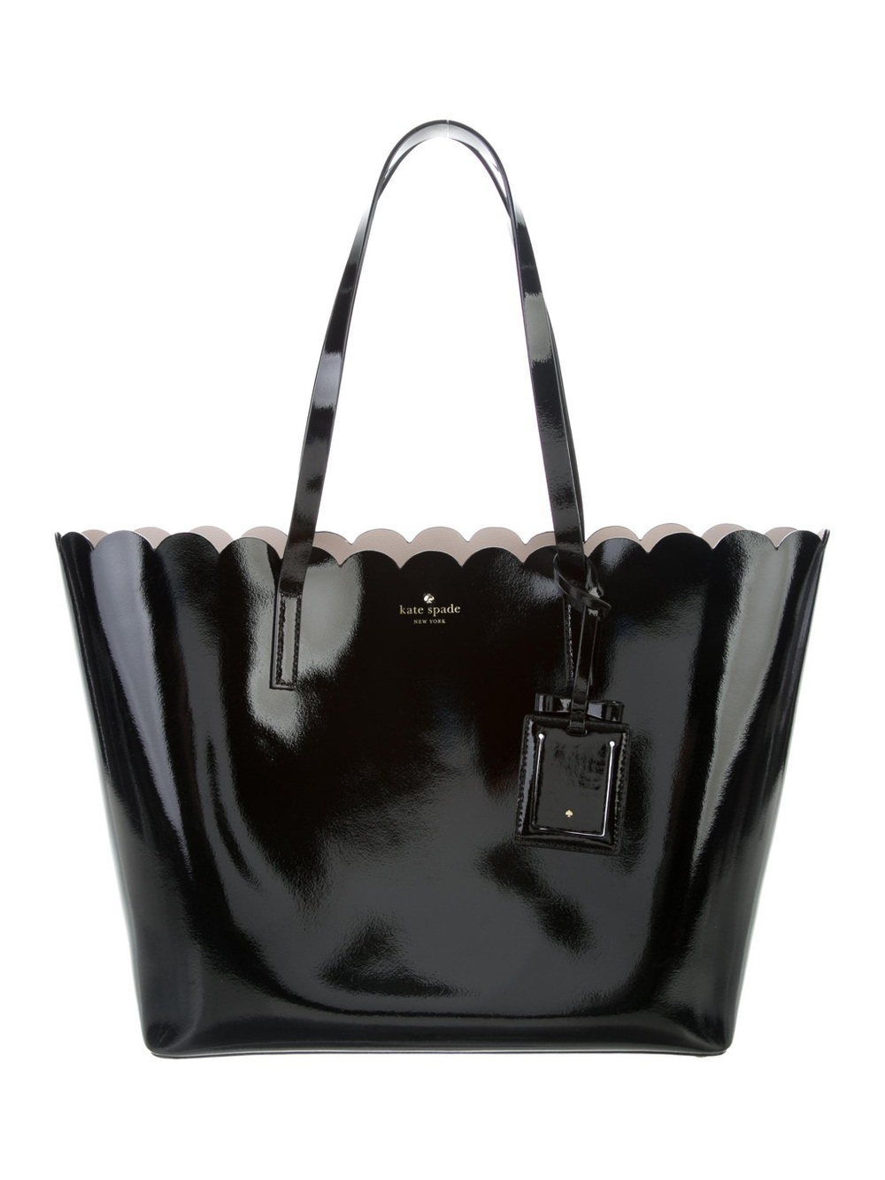 Kate Spade Lilly Avenue Carrigan Tote (Black Scalloped Patent) - Picture 2 of 6